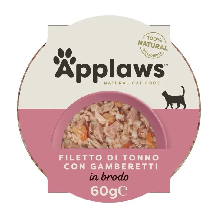 Applaws Pot in Brodo con Filetto di Tonno e Gamberi 60 g