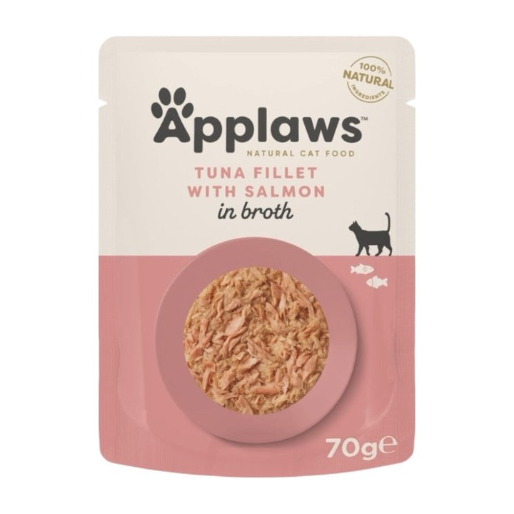 Applaws Bustina in Brodo con Tonno e Salmone 70 g