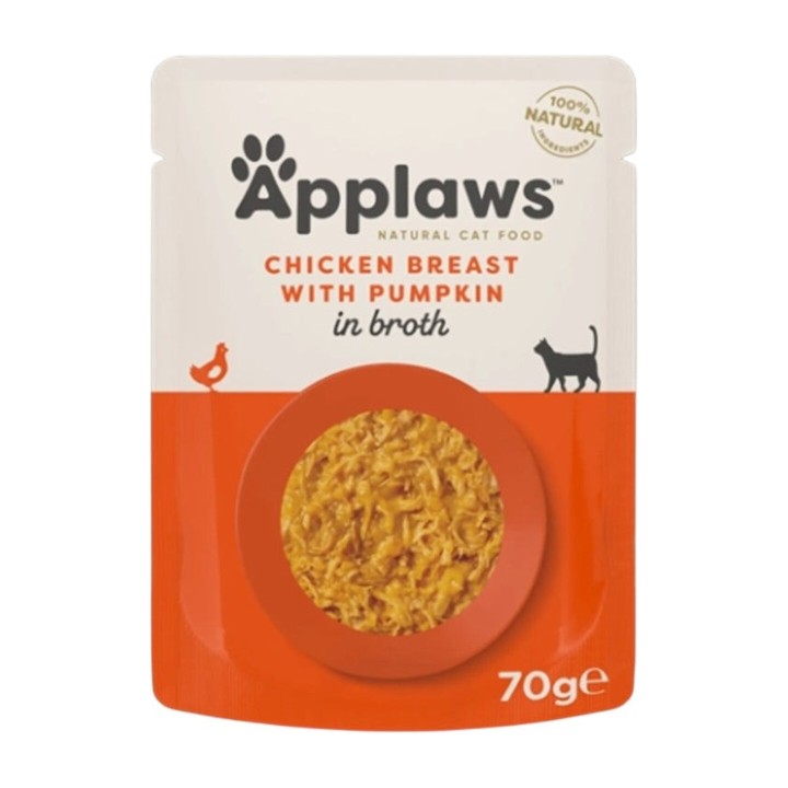 Applaws Bustina in Brodo con Pollo e Zucca e Riso 70 g