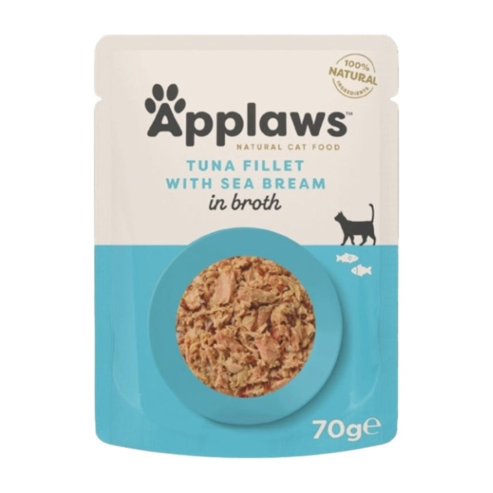 Applaws Bustina in Brodo con Filetto di Tonno e Orata 70 g
