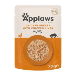 Applaws Bustina in Gelatina con Petto e Fegato di Pollo 70 g