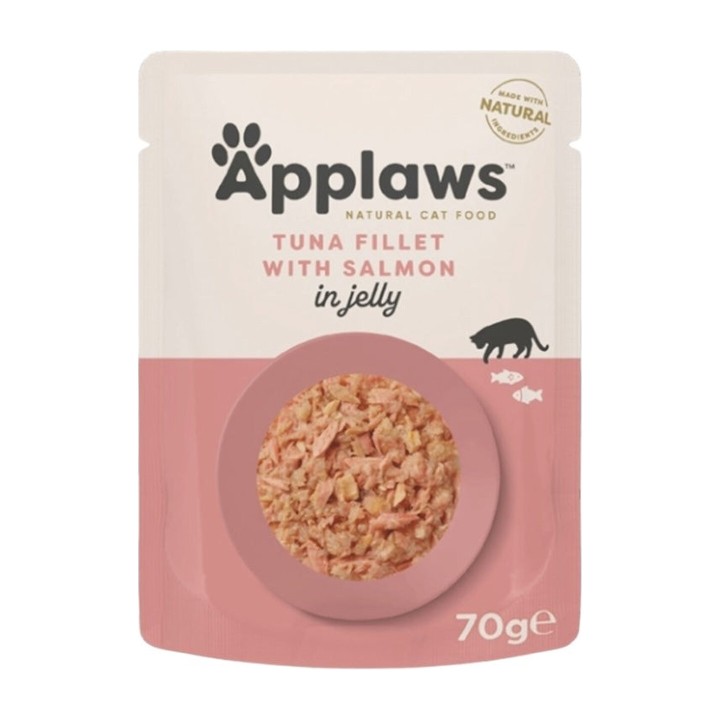 Applaws Bustina in Gelatina con Filetto di Tonno e Salmone