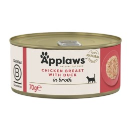 Applaws Lattina in Brodo con Petto di Pollo e Anatra 70 g