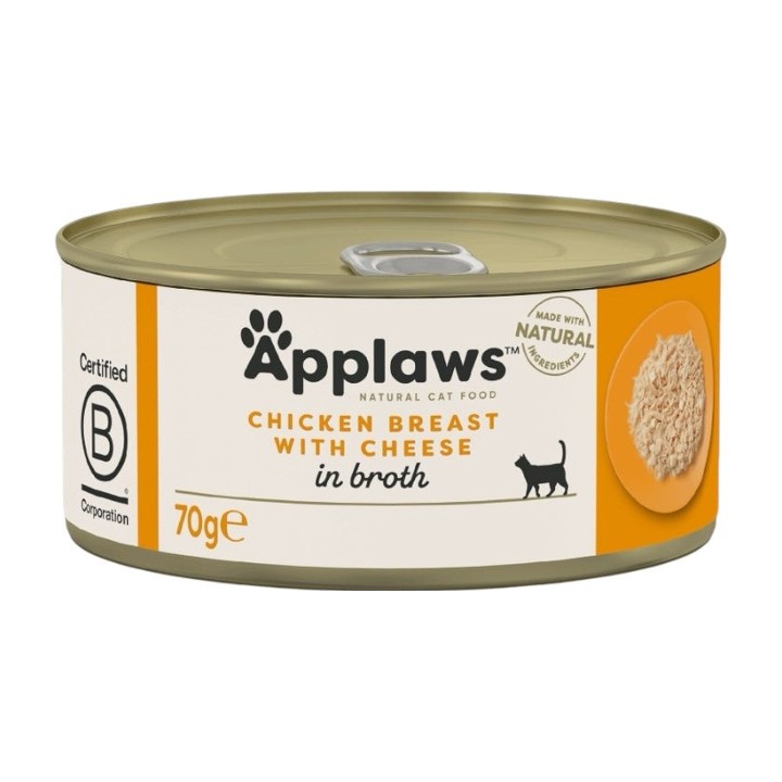 Applaws Lattina in Brodo con Petto di Pollo e Formaggio 70 g