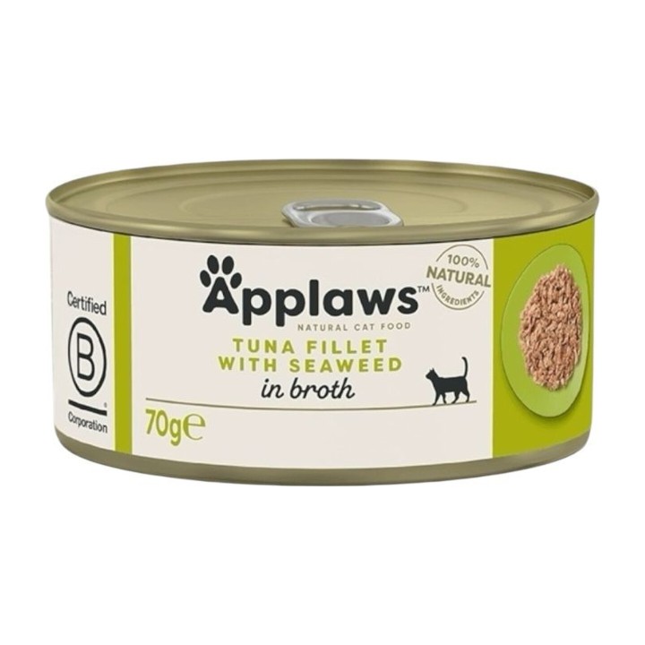 Applaws Lattina in Brodo con Filetto di Tonno e Alghe 70 g