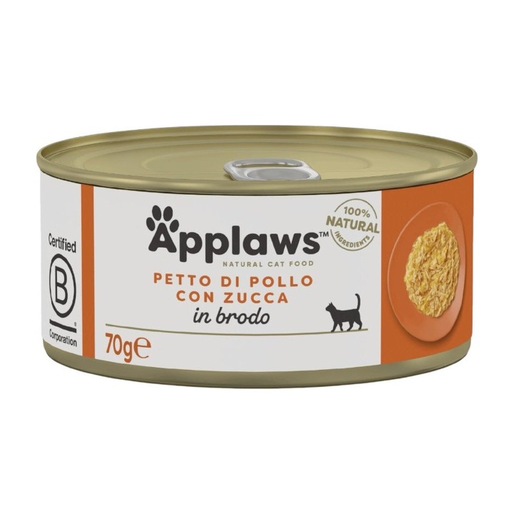Applaws Lattina in Brodo con Petto di Pollo e Zucca 70 g