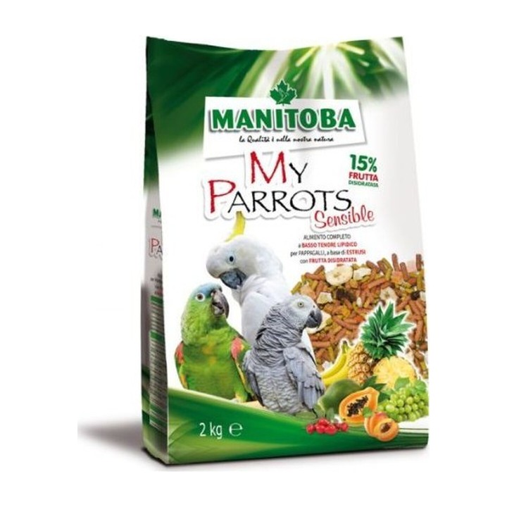 Manitoba My Parrots Sensible Alimento Estruso con Frutta per