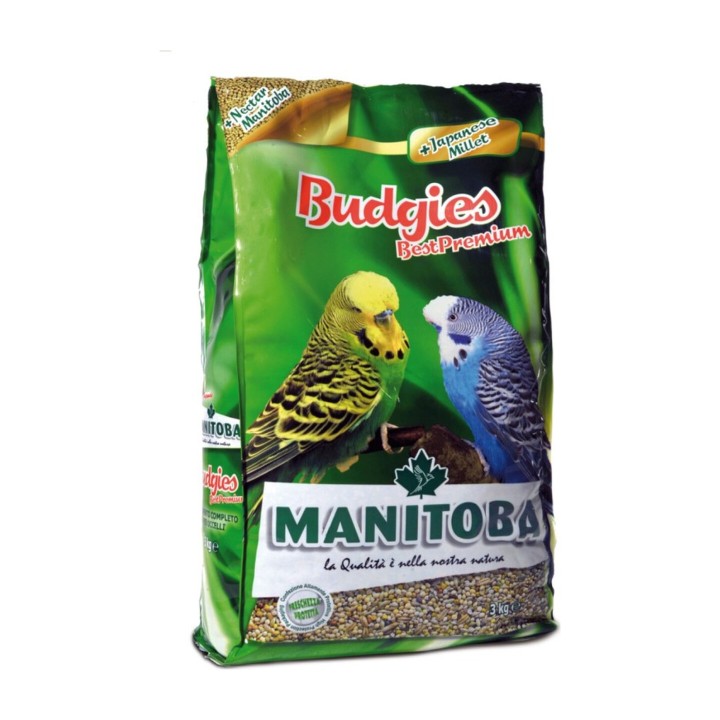 Manitoba Budgies Best Premium Miscela Arricchita per Cocorite 3 Kg | Zoopluto