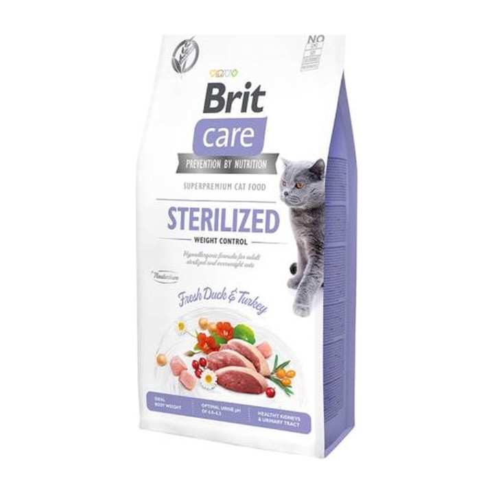 Brit Care Cat Grain Free Sterilizzato Weight Control Anatra