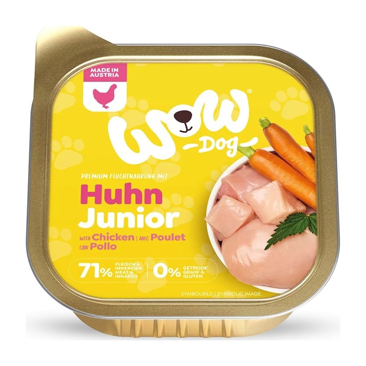 WOW Junior Pollo con Carote e Ortica 150 g | Zoo Pluto