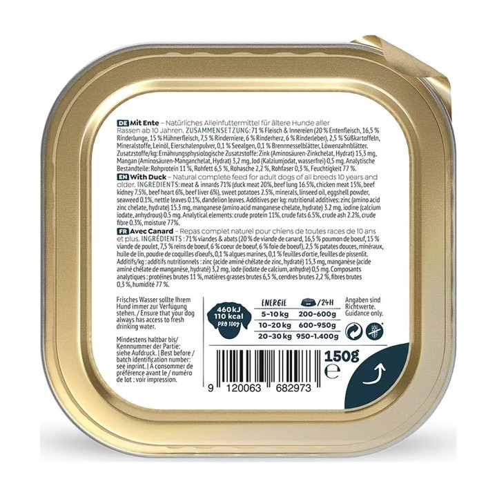 WOW Senior Anatra con Alghe e Patate Dolci 150 g