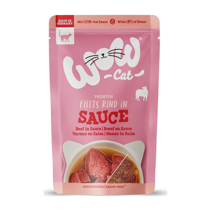 WOW Cat Adult Manzo in salsa 85 g | Zoo Pluto