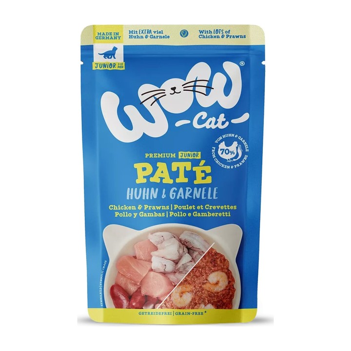 WOW Cat Junior Patè Pollo e Gamberi 125 g | Zoo Pluto