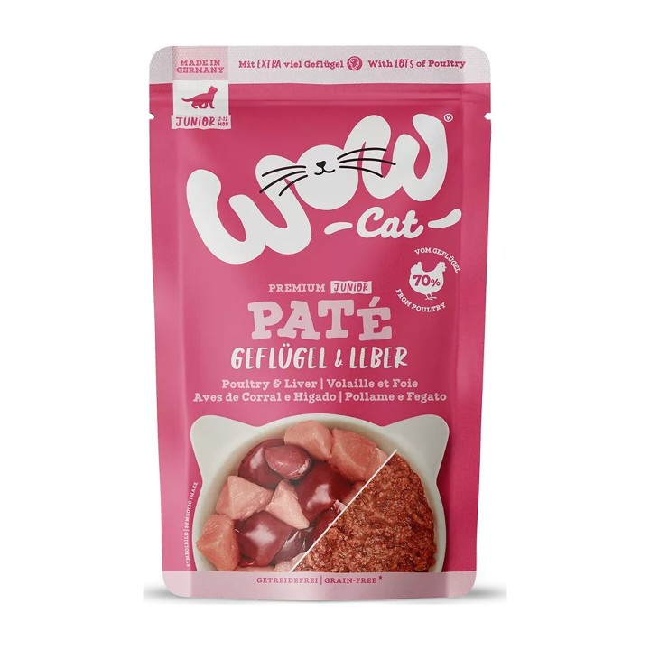 WOW Cat Junior Patè Pollame e Fegato 125 g | Zoo Pluto