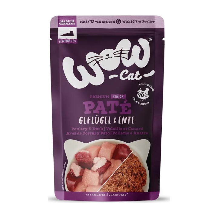 WOW Cat Senior Patè Pollame e Anatra 125 g | Zoo Pluto