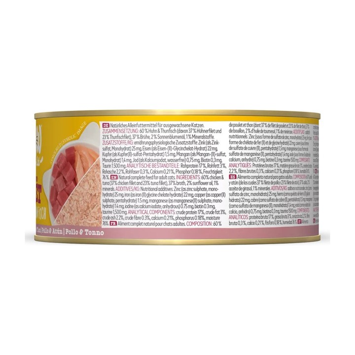 WOW Cat Adulto Filetto di pollo con filetto di tonno 70 g