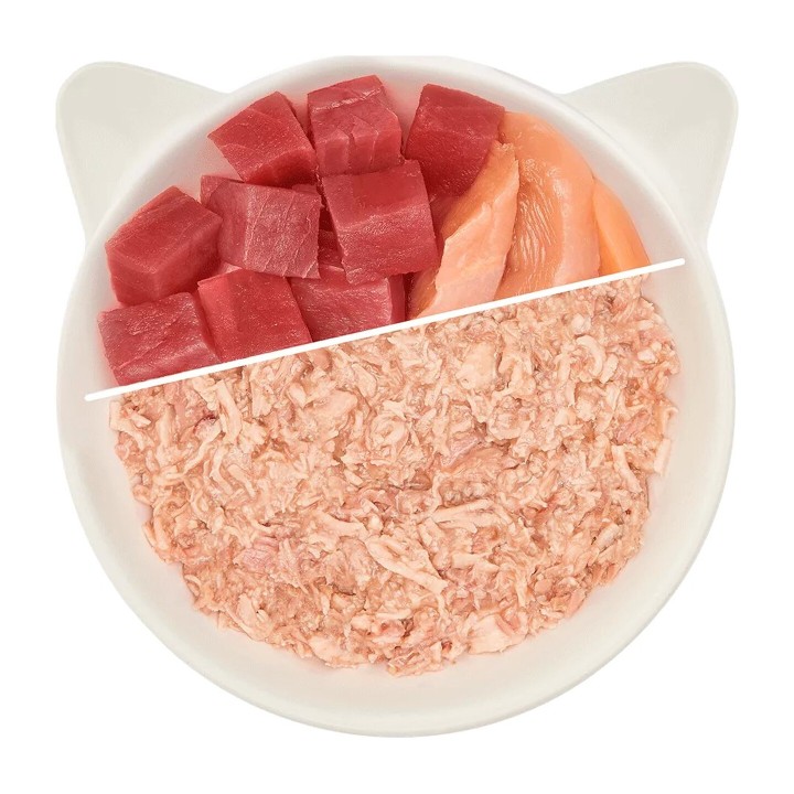 WOW Cat Adulto Filetto di pollo con filetto di tonno 70 g