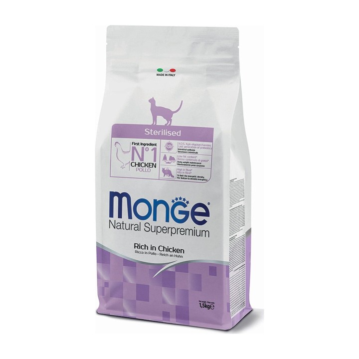 Monge Natural Superpremium Sterilised Ricco in Pollo 1,5 kg