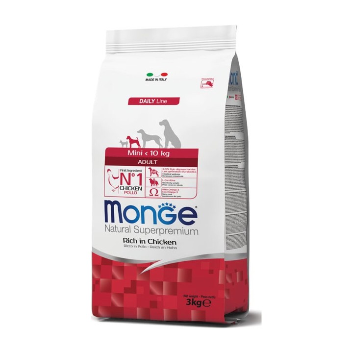 Monge Natural Superpremium Mini Adult Ricco in Pollo 7,5 kg