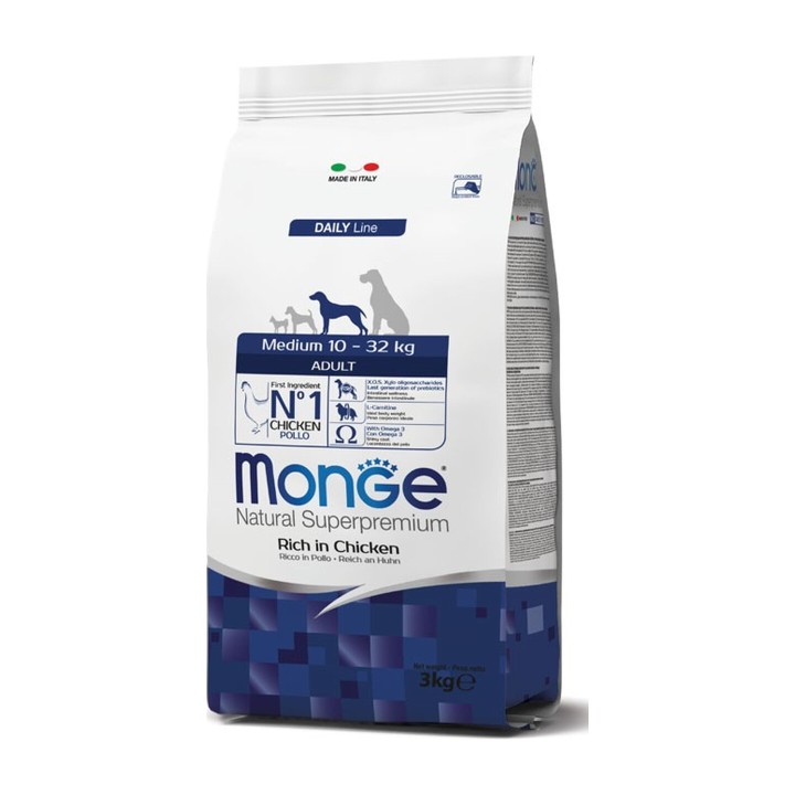 Monge Natural Superpremium Medium Adult Ricco in Pollo 3 kg