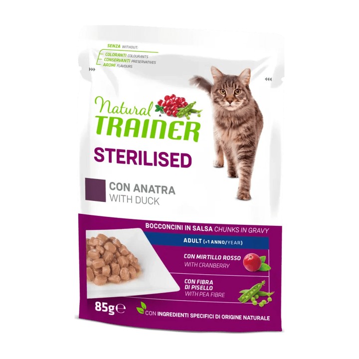 Natural Trainer Sterilised Anatra 85 g | Zoo Pluto