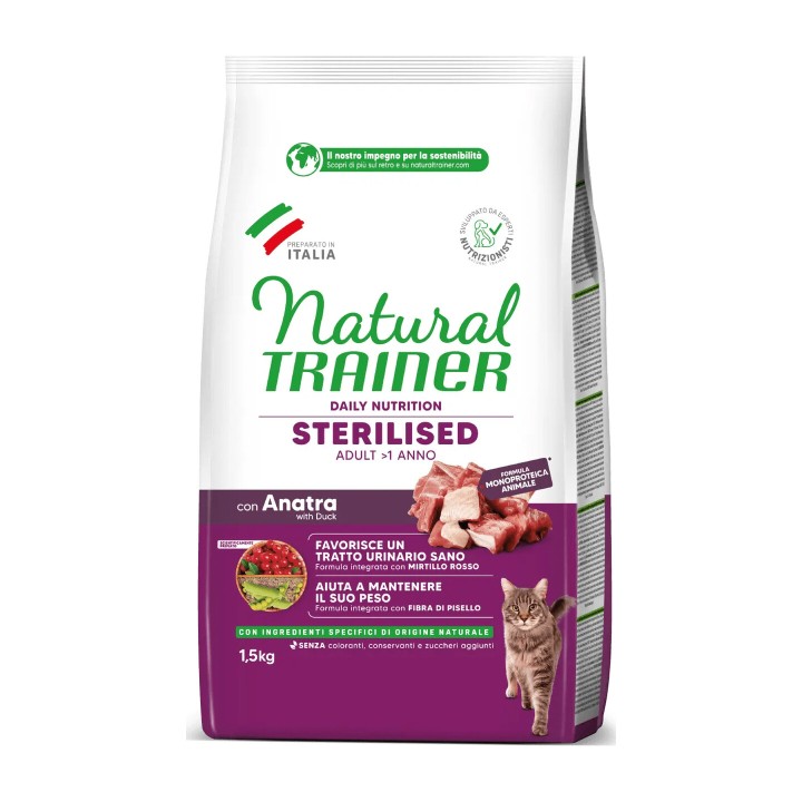 Natural Trainer Sterilised Anatra Monoprotein 1,5 kg
