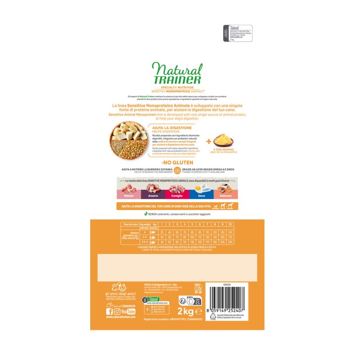 Natural Trainer Sensitive No Gluten Mini Adult Agnello 2 kg