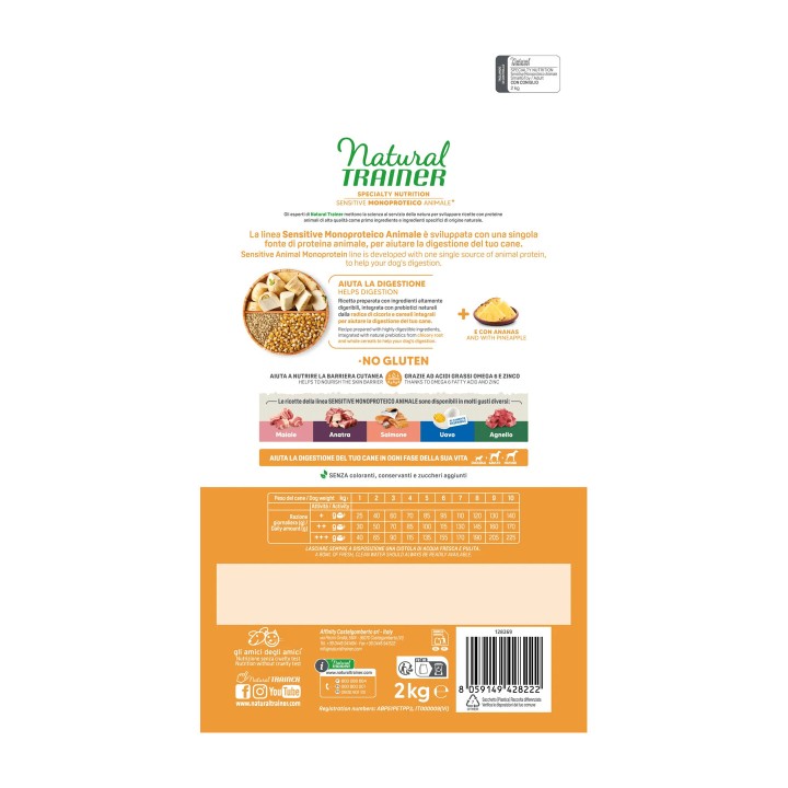 Natural Trainer Sensitive No Gluten Mini Adult Coniglio 2 kg