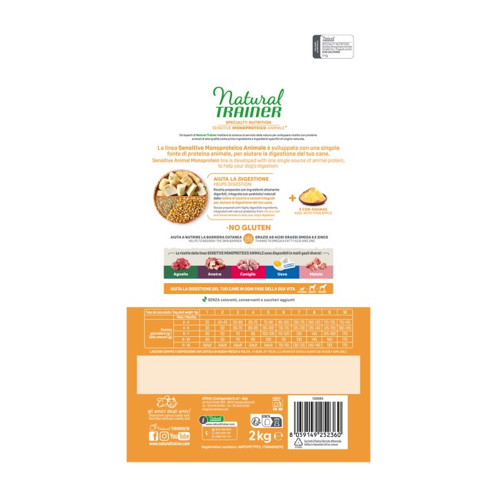 Natural Trainer Sensitive No Gluten Mini Adult Salmone 2 kg