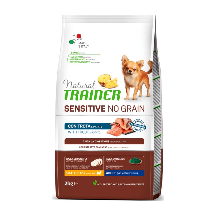 Natural Trainer Sensitive No Grain Mini Adult Trota 2 kg
