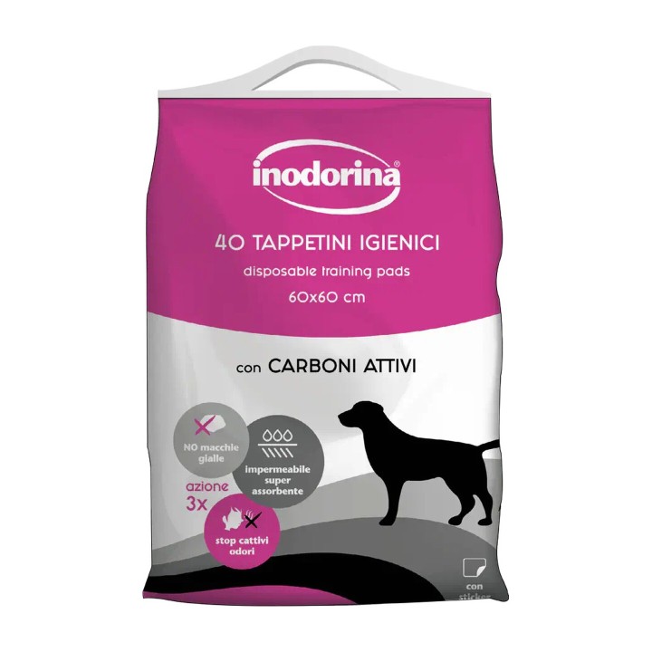 Inodorina Training Tappetini Igienici Carboni Attivi 40 pz