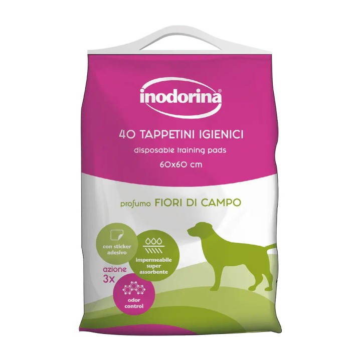 Inodorina Training Tappetini Igienici Fiori di Campo 40 pz