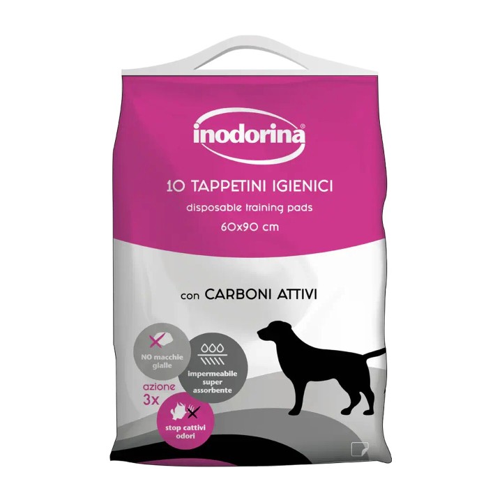 Inodorina Training Tappetini Igienici Carboni Attivi 10 pz