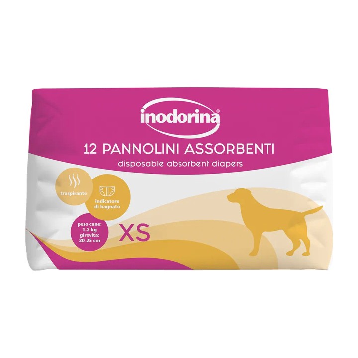 Inodorina Pannolini Assorbenti Xs 12 pz | Zoo Pluto