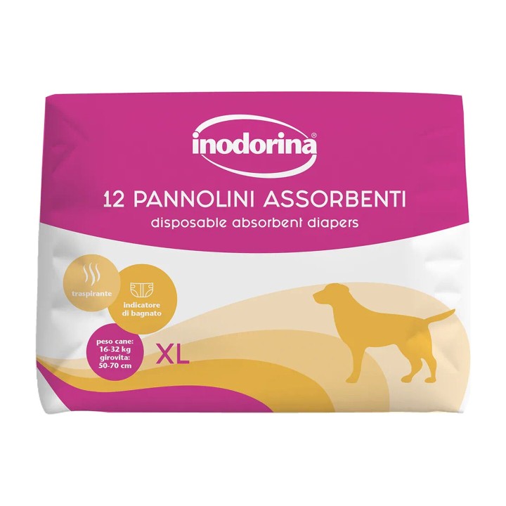 Inodorina Pannolini Assorbenti XL 12 pz | Zoo Pluto