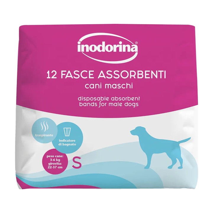 Inodorina Fasce Assorbenti Cani Maschi S 12 pz | Zoo Pluto
