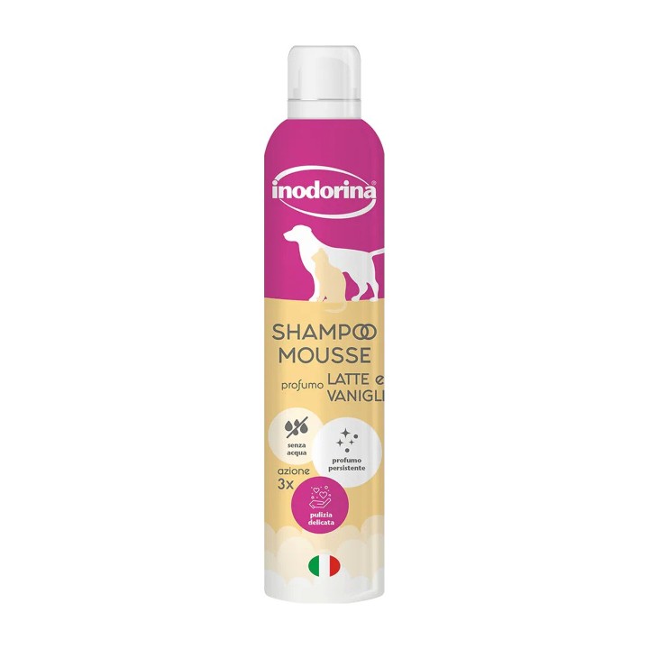 Inodorina Shampoo Mousse Latte e Vaniglia 300 ml