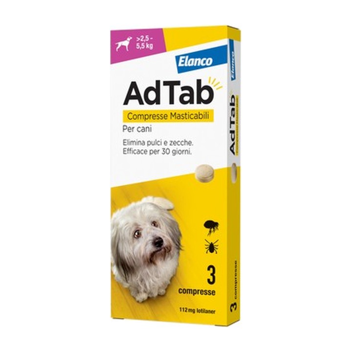 AdTab Compresse Masticabili Antiparassitarie Cane 112,5 mg