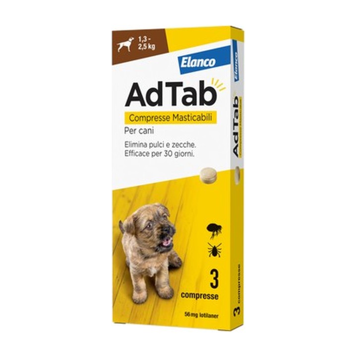 AdTab Compresse Masticabili Antiparassitarie Cane 56,25 mg