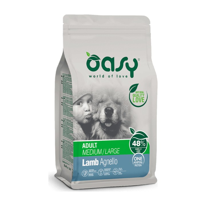 Oasy Crocchette Cane Monoproteico Adult Medium/Large Agnello