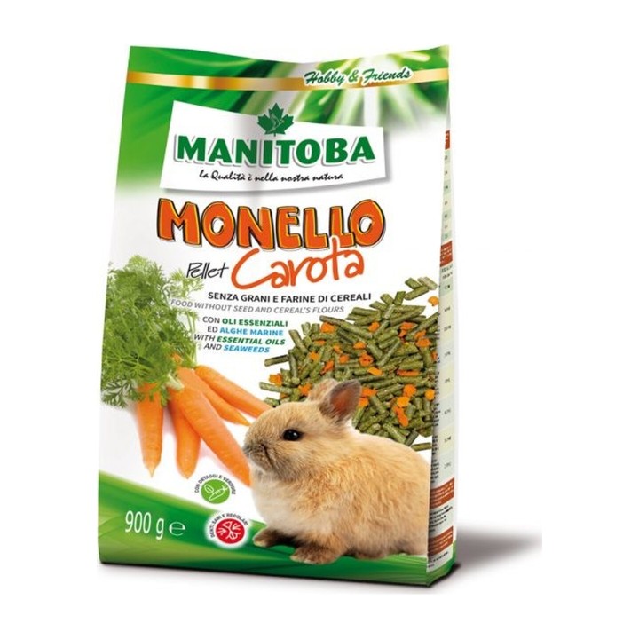 Manitoba Monello Pellet Carota Grain Free per Conigli Nani