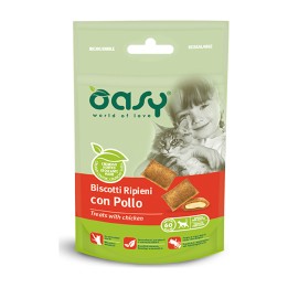 Oasy Snack Gatto Biscotti Ripieni con Pollo 60 g