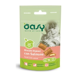 Oasy Snack Gatto Biscotti Ripieni con Salmone 60 g