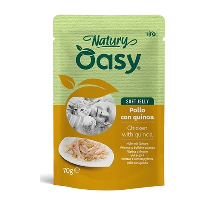 Oasy Natury Soft Jelly Pollo con Quinoa 70 g | Zoo Pluto