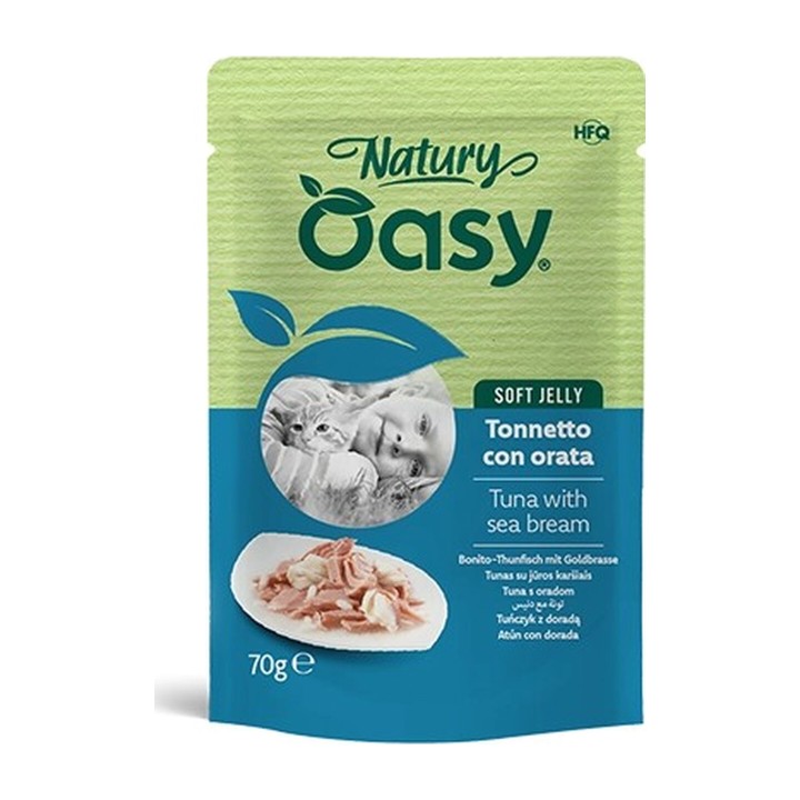 Oasy Natury Soft Jelly Tonnetto con Orata 70 g | Zoo Pluto