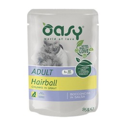 Oasy Bocconcini in Salsa Adult Hairball con Pollo 85 g