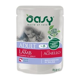 Oasy Bocconcini in Salsa Adult con Agnello 85 g | Zoo Pluto