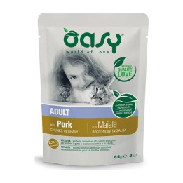 Oasy Bocconcini in Salsa Adult con Maiale 85 g | Zoo Pluto