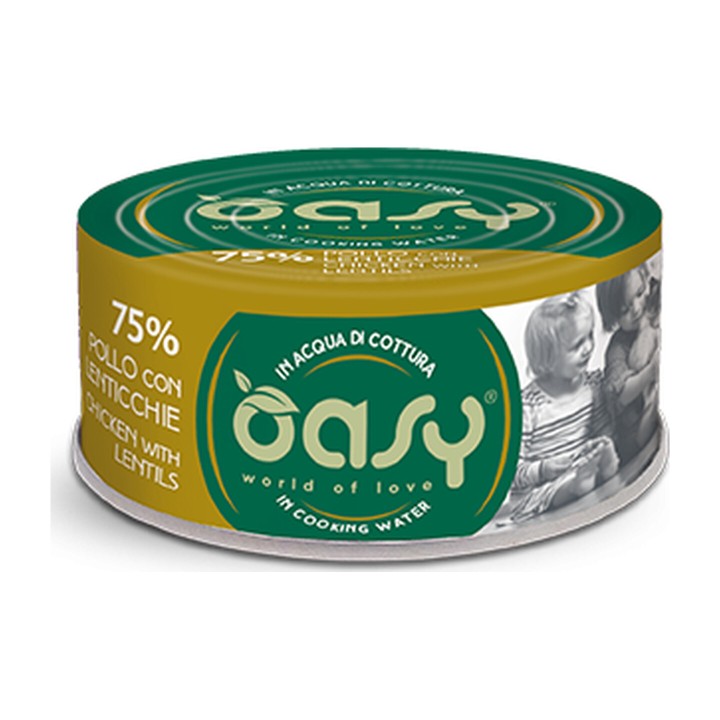 Oasy More Love Lattina Pollo con Lenticchie 70 g