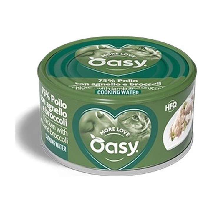 Oasy More Love Lattina Pollo con Agnello e Broccoli 70 g